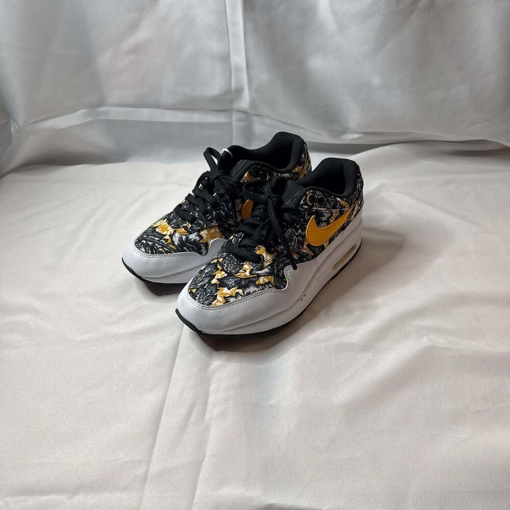 Nike Air Max 1 QS Floral Tropical University Gold Black Sneakers